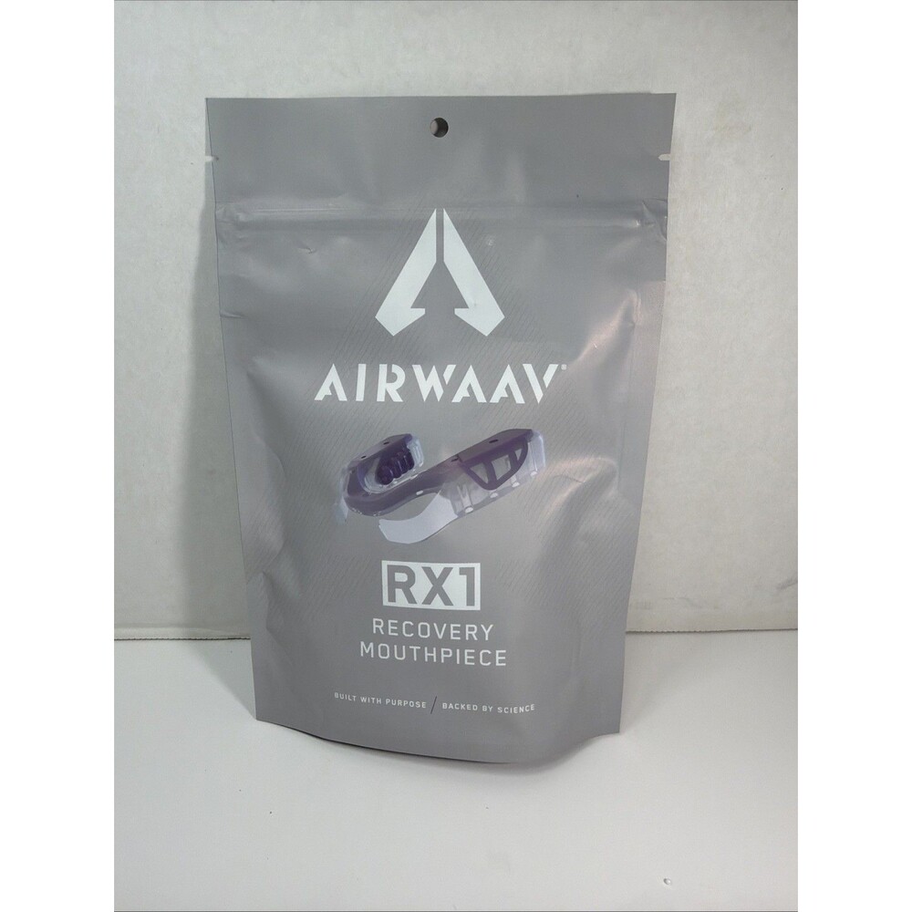 AIRWAAV RX1 Recovery Mouthpiece Purple Clear for Sleep Apnea Snoring Mouth Guard